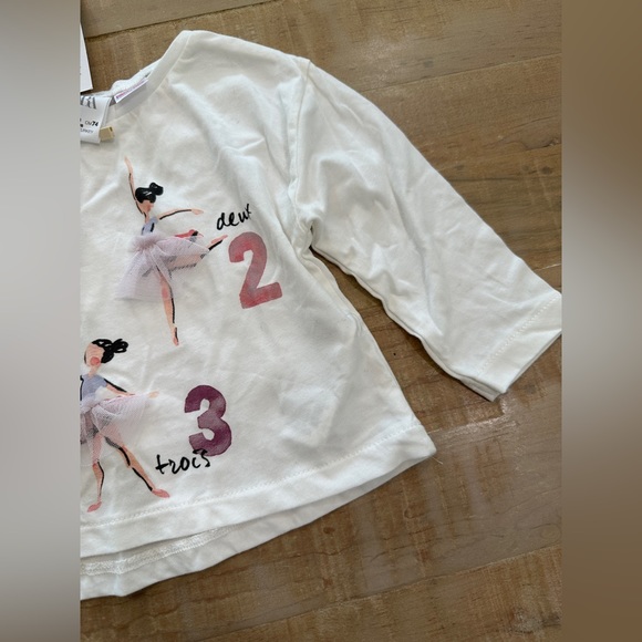 Zara kids baby girls ballerina French long sleeve shirt new with tags - Picture 3 of 9